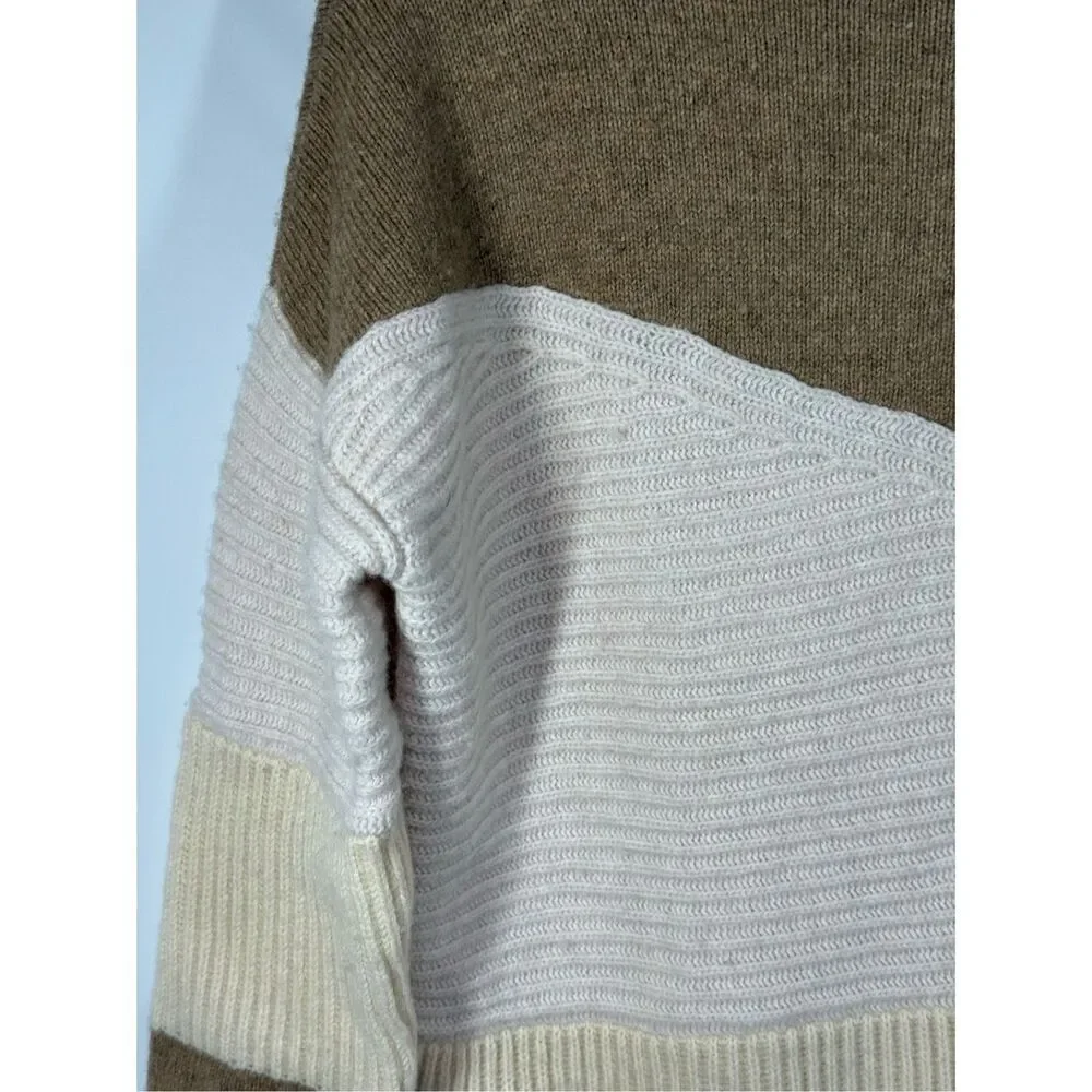 B14 - French connection wool blend color block sweater size Small